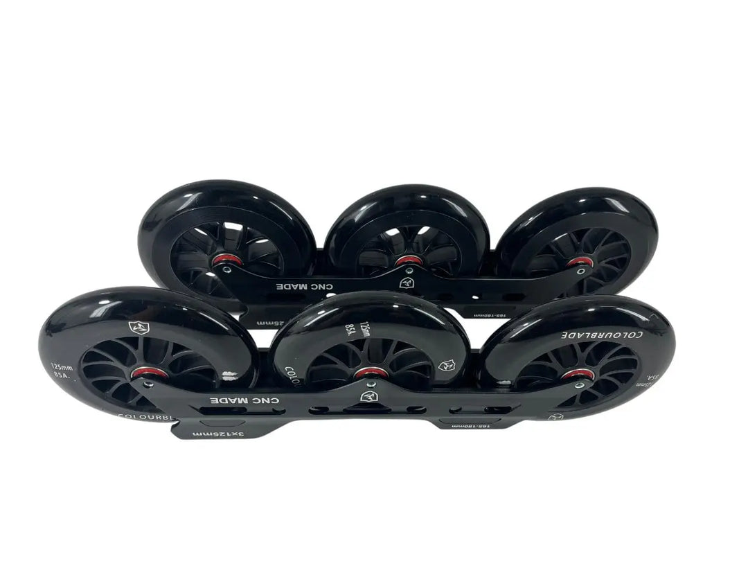 Base P/ Patins Mikoyan Roller Inline 125mm Rodas 85a Abec-7