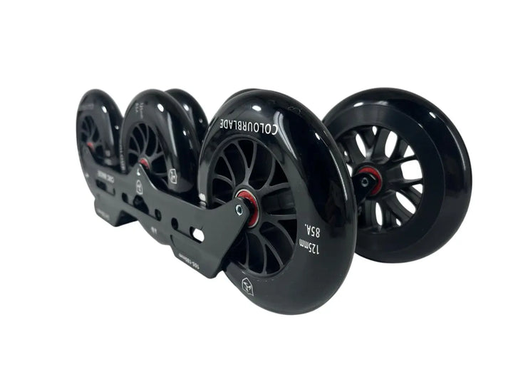 Base P/ Patins Mikoyan Roller Inline 125mm Rodas 85a Abec-7