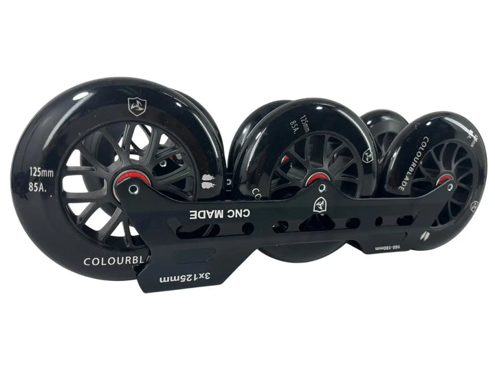 Base P/ Patins Mikoyan Roller Inline 125mm Rodas 85a Abec-7
