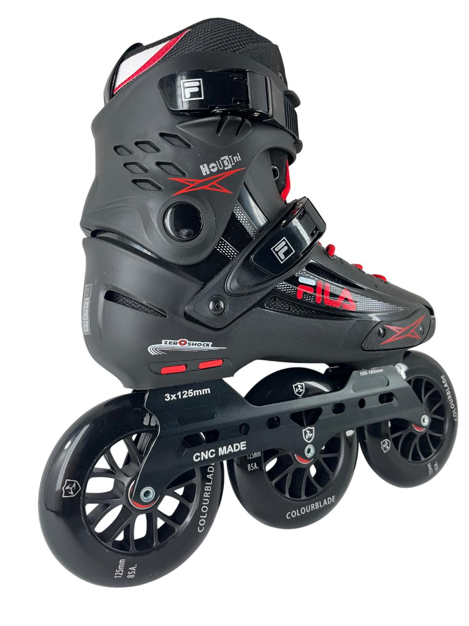 Patins Fila Houdini PRO 125mm Preto/Vermelho abec7 125mm