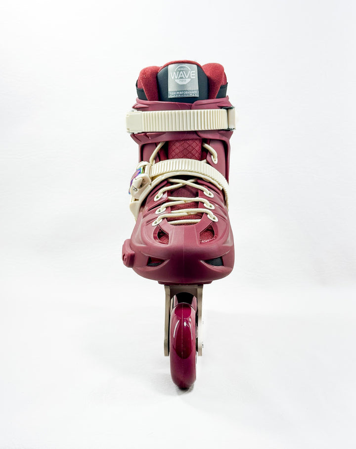 Patins HD Inline Wave Vinho Base Hibrida 80mm Abec9