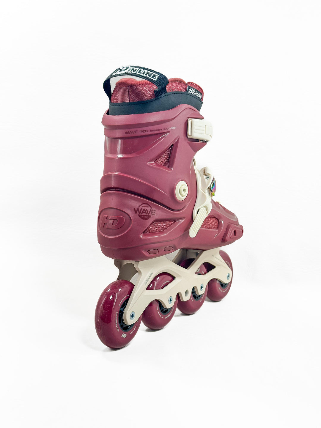 Patins HD Inline Wave Vinho Base Hibrida 80mm Abec9
