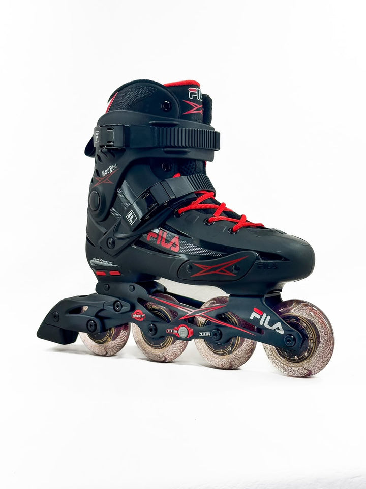 Patins Fila Houdini Profissional Preto Vermelho 80mm Abec 7