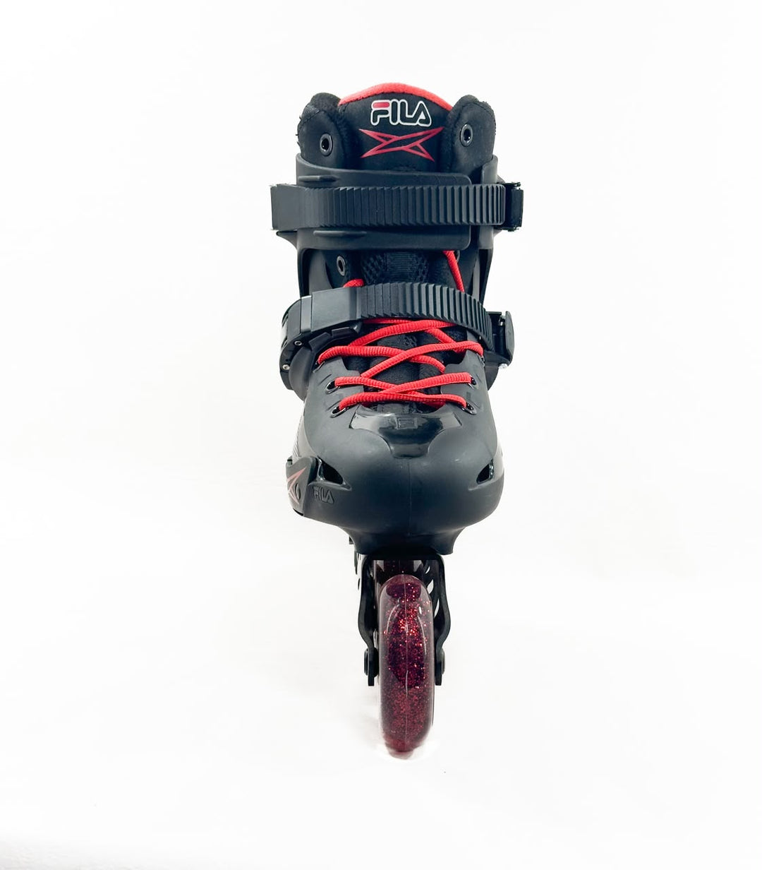 Patins Fila Houdini Profissional Preto Vermelho 80mm Abec 7