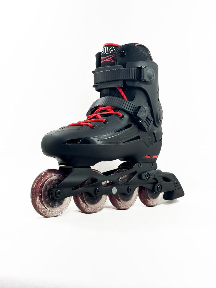 Patins Fila Houdini Profissional Preto Vermelho 80mm Abec 7
