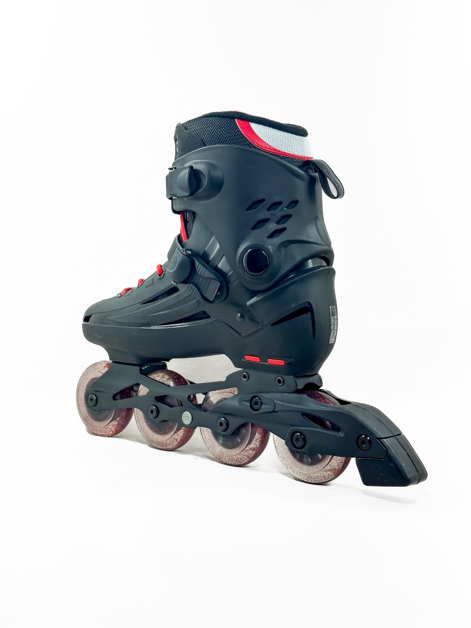 Patins Fila Houdini Profissional Preto Vermelho 80mm Abec 7