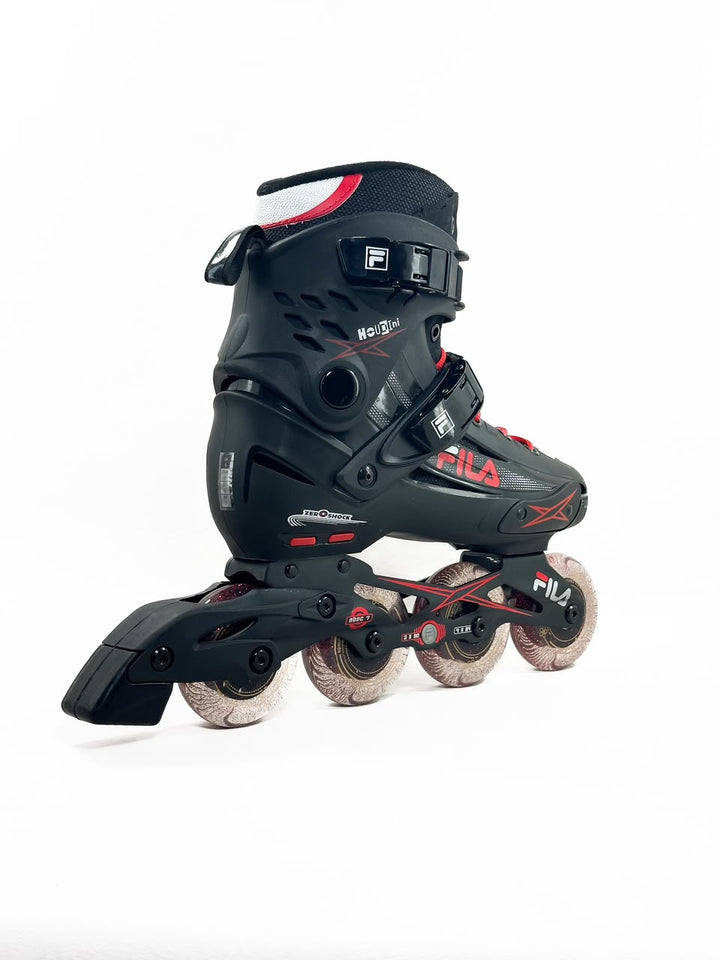 Patins Fila Houdini Profissional Preto Vermelho 80mm Abec 7