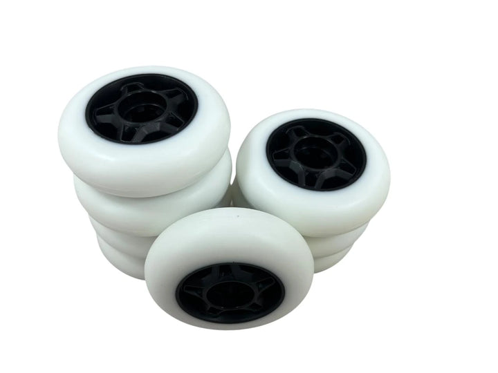 Rodas Creme 80mm Branca Preta Para Patins 8 Unidades