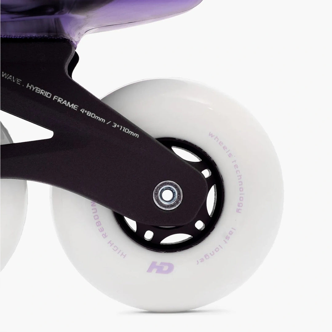 Patins HD Inline Wave Black Venon Base Hibrida 80mm Abec9