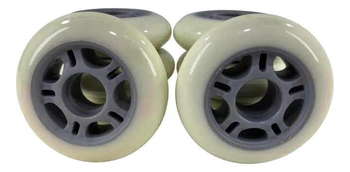 8 Rodas HD Inline 80mm Branca Cinza Para Patins