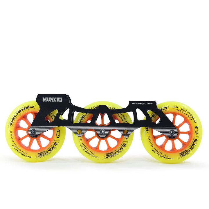 Base Hibrida Munchi com Rodas 110mm Canarian Black Sonic Summer 110mm Abec9