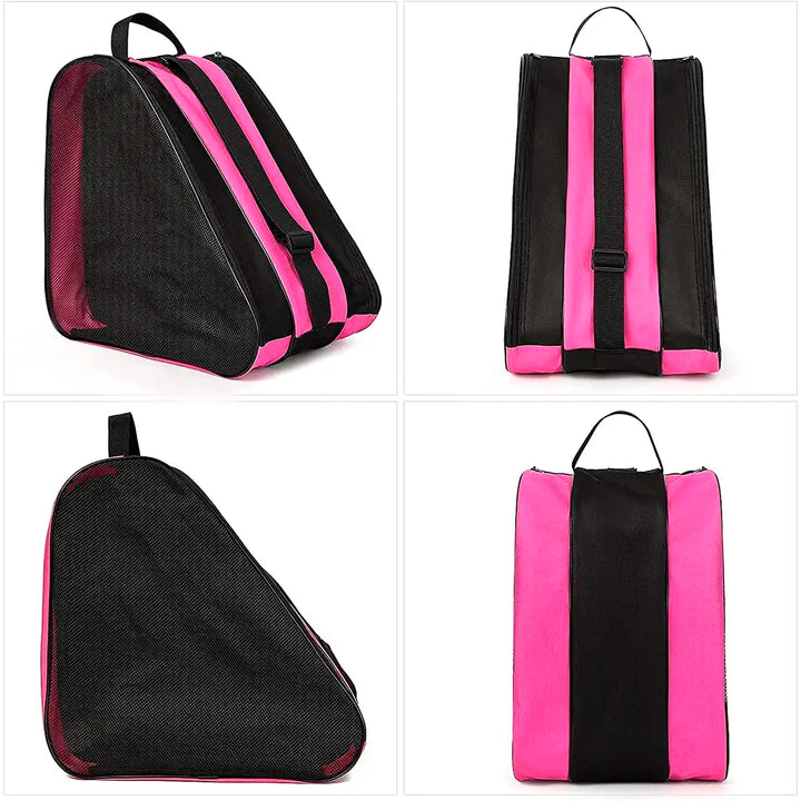 Bolsa Bag de Tranporte para Patins Inline ou Quad Go Roller cor Rosa