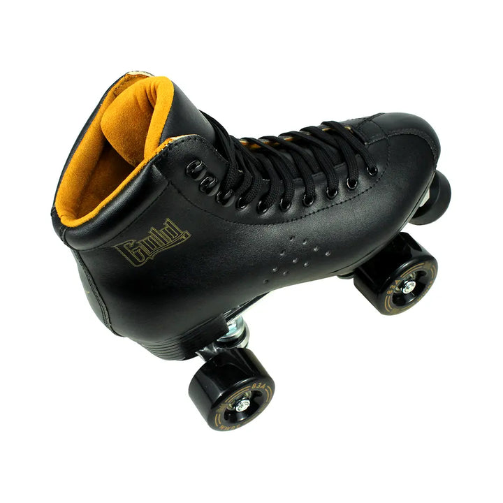 Patins Quad Traxart Gold Preto Tradicional Roller Dance 58mm
