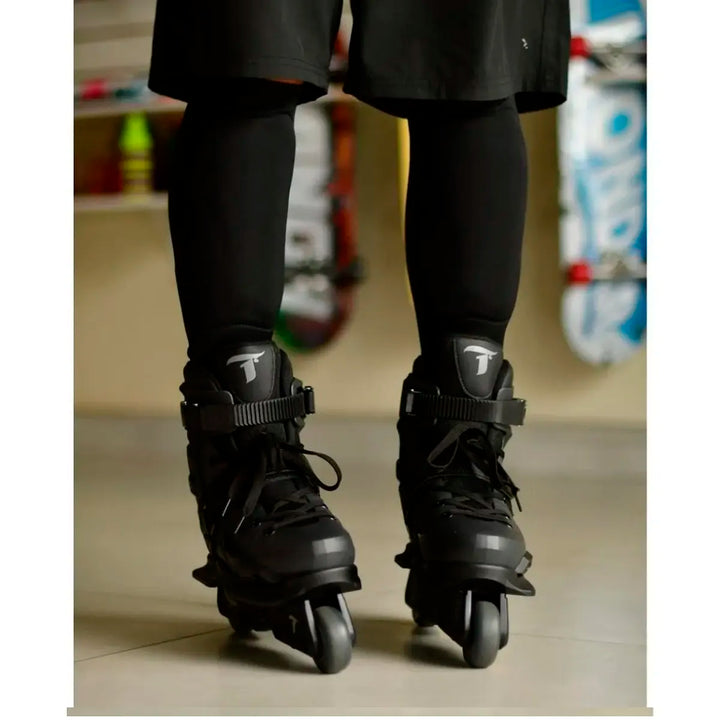 Caneleira Go ROLLER All Black P/ Patins Skate Bmx