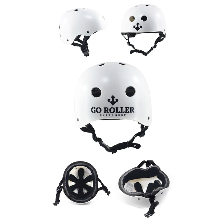 Capacete Para Patins Bike Patinete Skate Pro Go Roller Branco