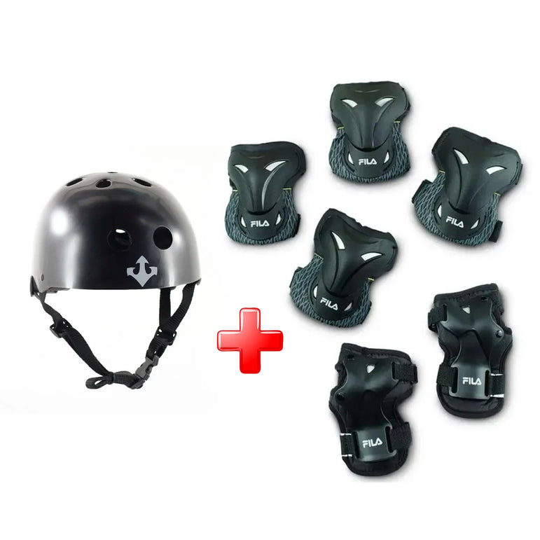 Kit Proteção Completo + Capacete Go Roller Jumping Patins Skate Patinete