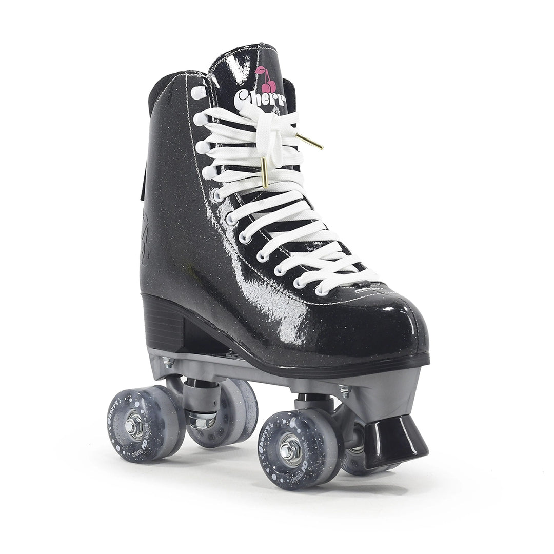 Quad HD Cherry 4-Wheel Skates Traditional Abec-7 Black Glitter