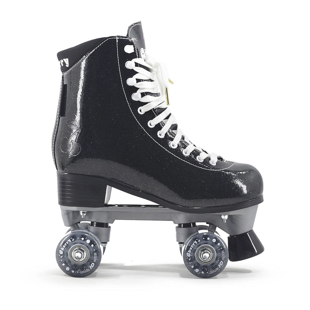 Quad HD Cherry 4-Wheel Skates Traditional Abec-7 Black Glitter