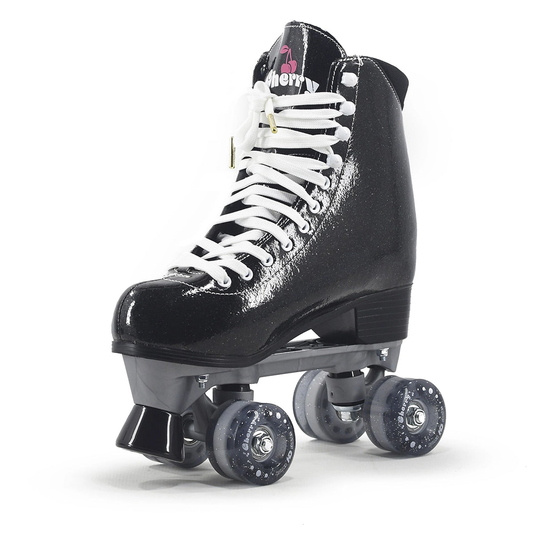 Quad HD Cherry 4-Wheel Skates Traditional Abec-7 Black Glitter