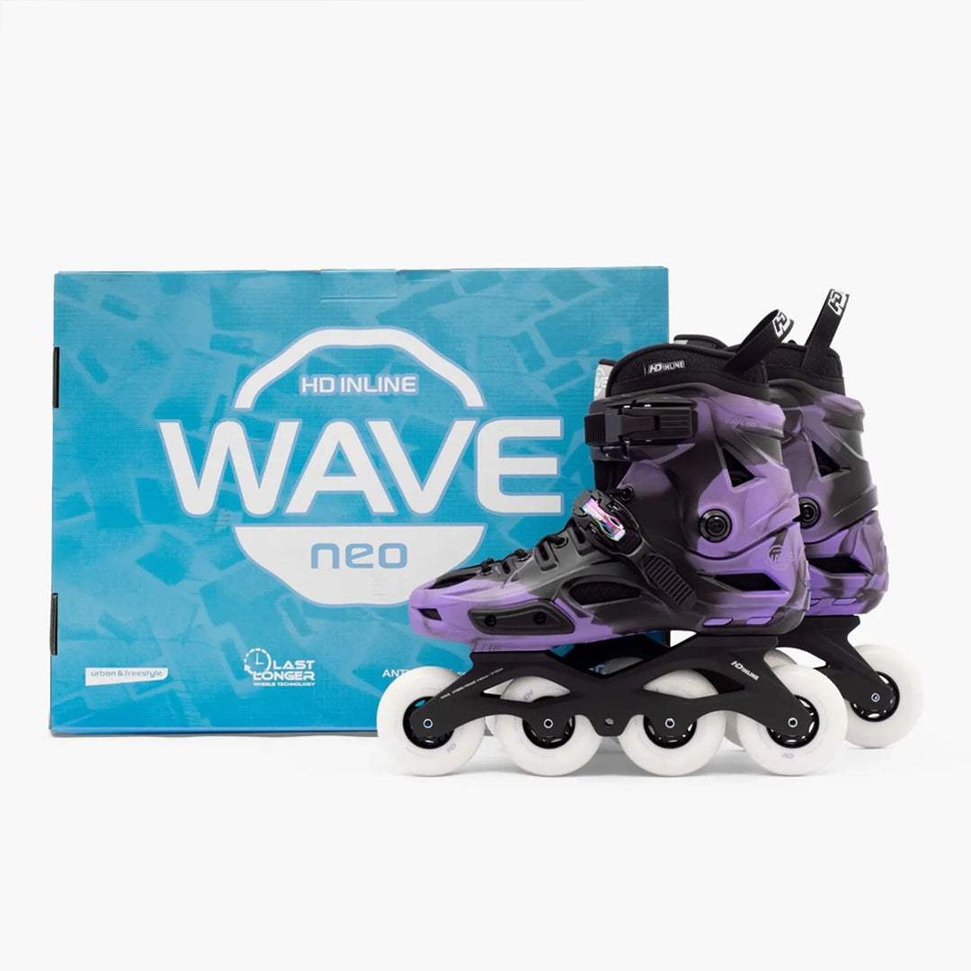 Patins HD Inline Wave Black Venon Base Hibrida 80mm Abec9