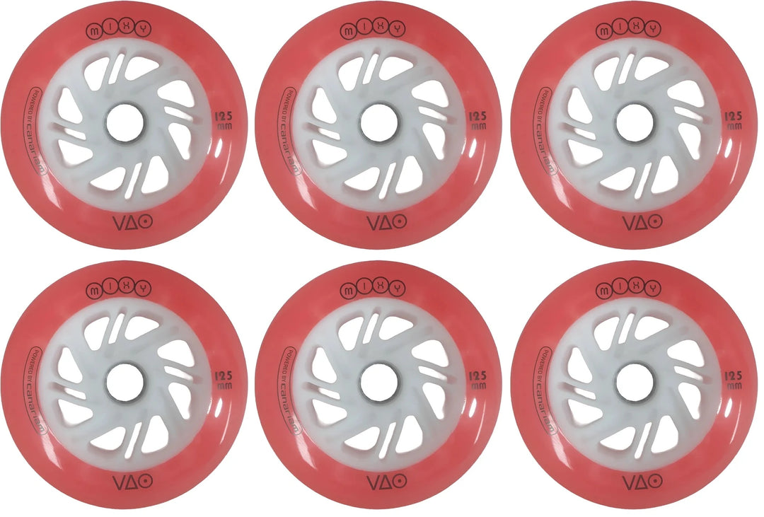 Rodas Canariam VAO Mixy LED Rosa 125mm 6un