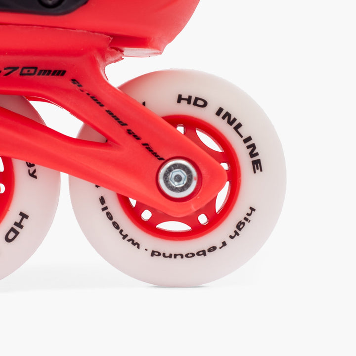 Patins Infantis Ajustável HD Inline Zippy Shock Red 68-72mm Abec-9