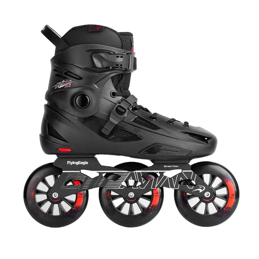 Patins Flying Eagle Avian T110 Preto 110mm SHR Abec-7 Cromo