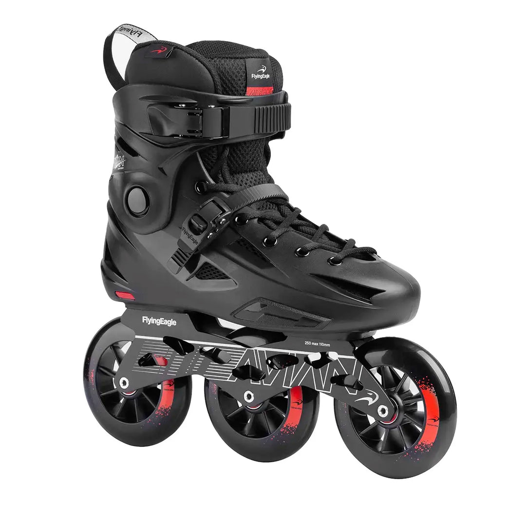 Patins Flying Eagle Avian T110 Preto 110mm SHR Abec-7 Cromo