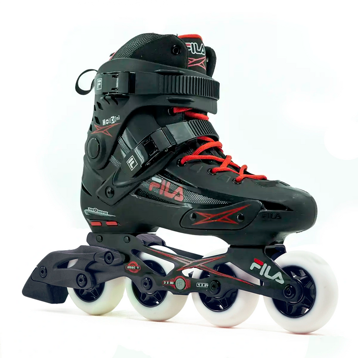 Patins Fila Houdini Profissional Preto Vermelho 80mm Abec 7