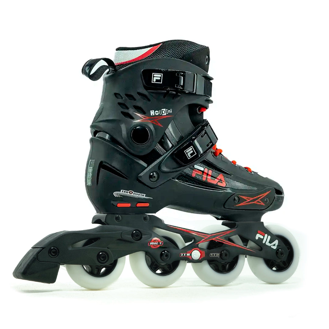 Patins Fila Houdini Profissional Preto Vermelho 80mm Abec 7