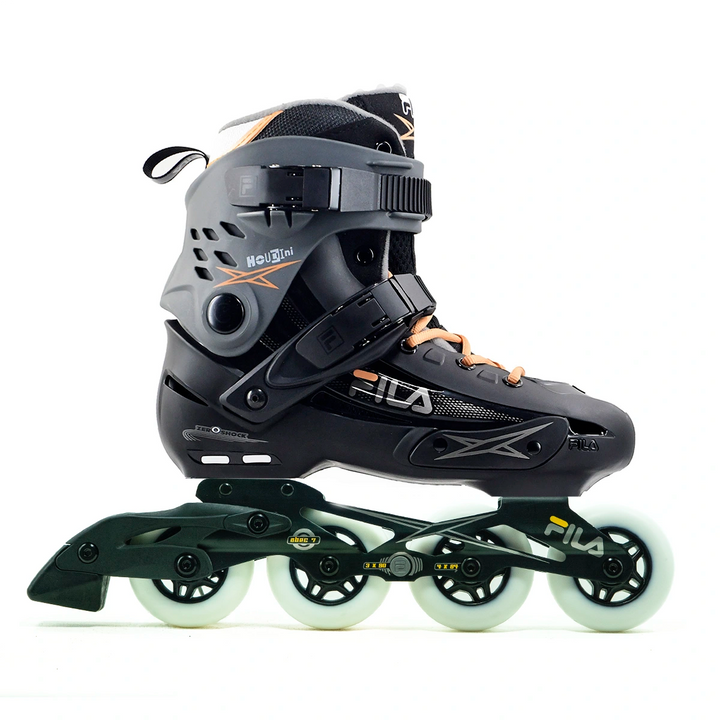 Patins Fila Houdini Profissional Cinza Salmão 80mm Abec 7