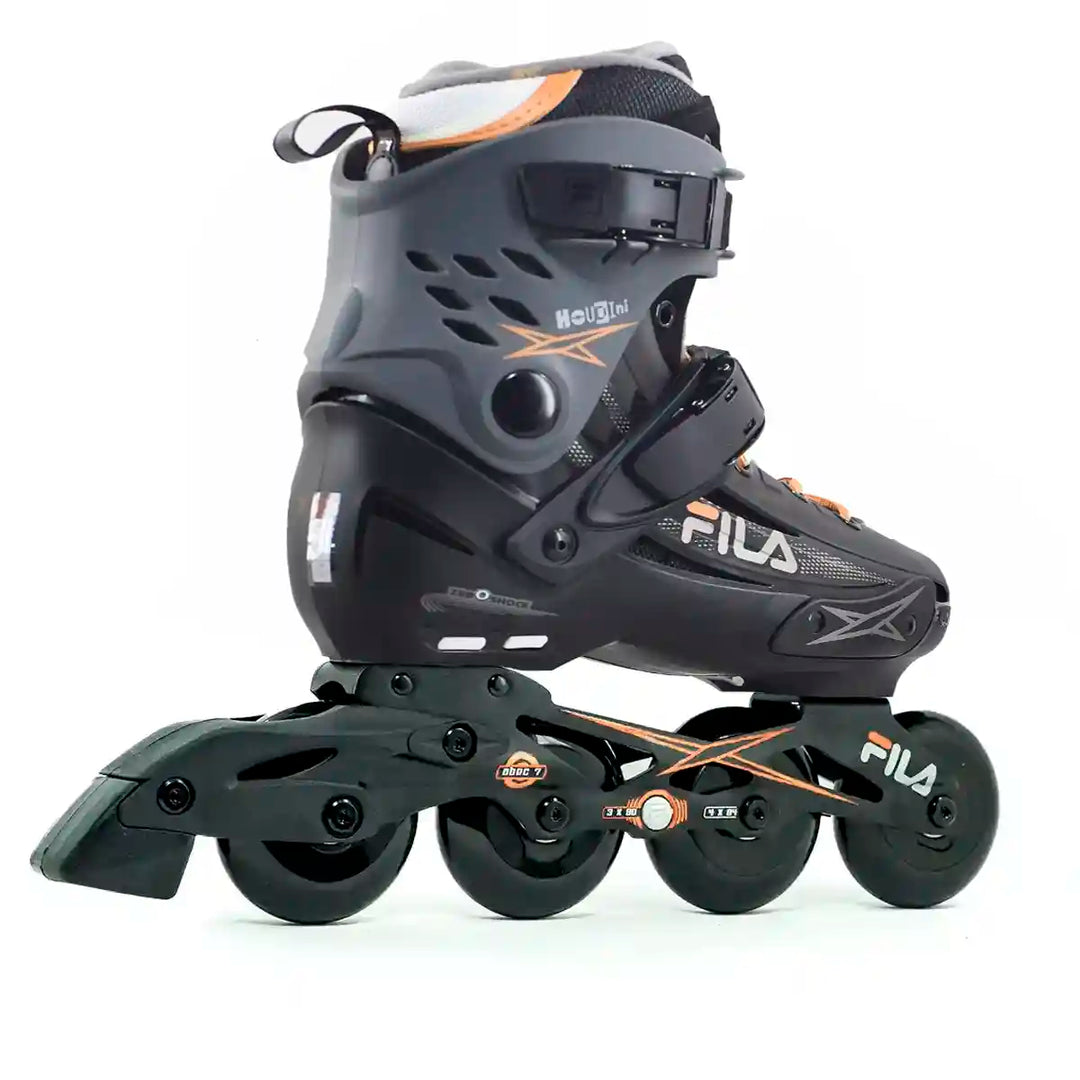 Patins Fila Houdini Profissional Cinza Salmão 80mm Abec 7