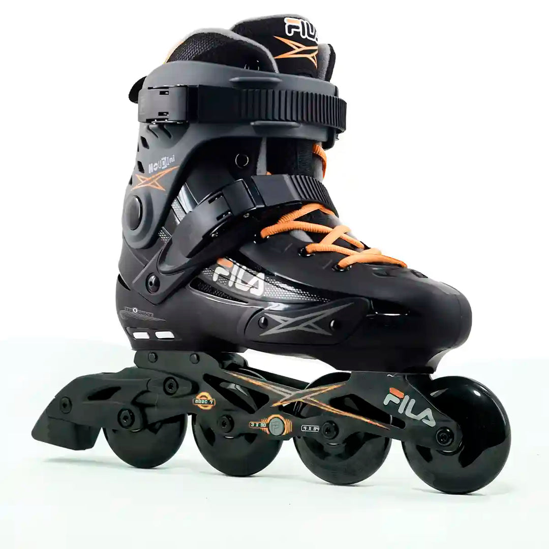 Patins Fila Houdini Profissional Cinza Salmão 80mm Abec 7