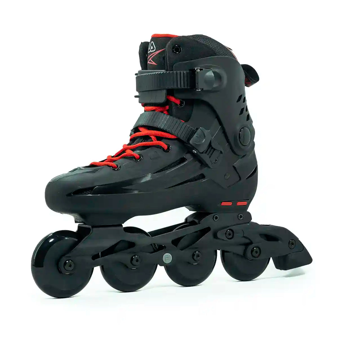 Patins Fila Houdini Profissional Preto Vermelho 80mm Abec 7