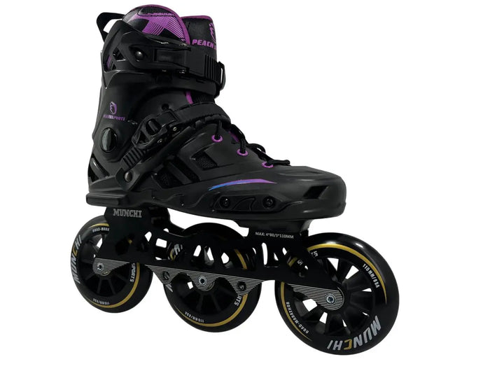 Patins 3 Rodas Munchi M10 Roxo 110mm Abec 9 Base híbrida