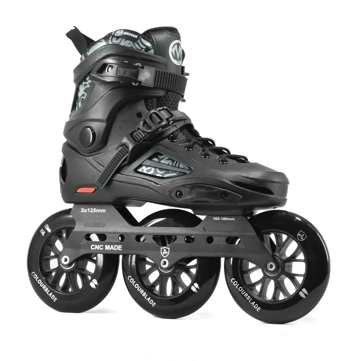 Patins Inline Micoyan Black 125mm e rolamentos Abec7
