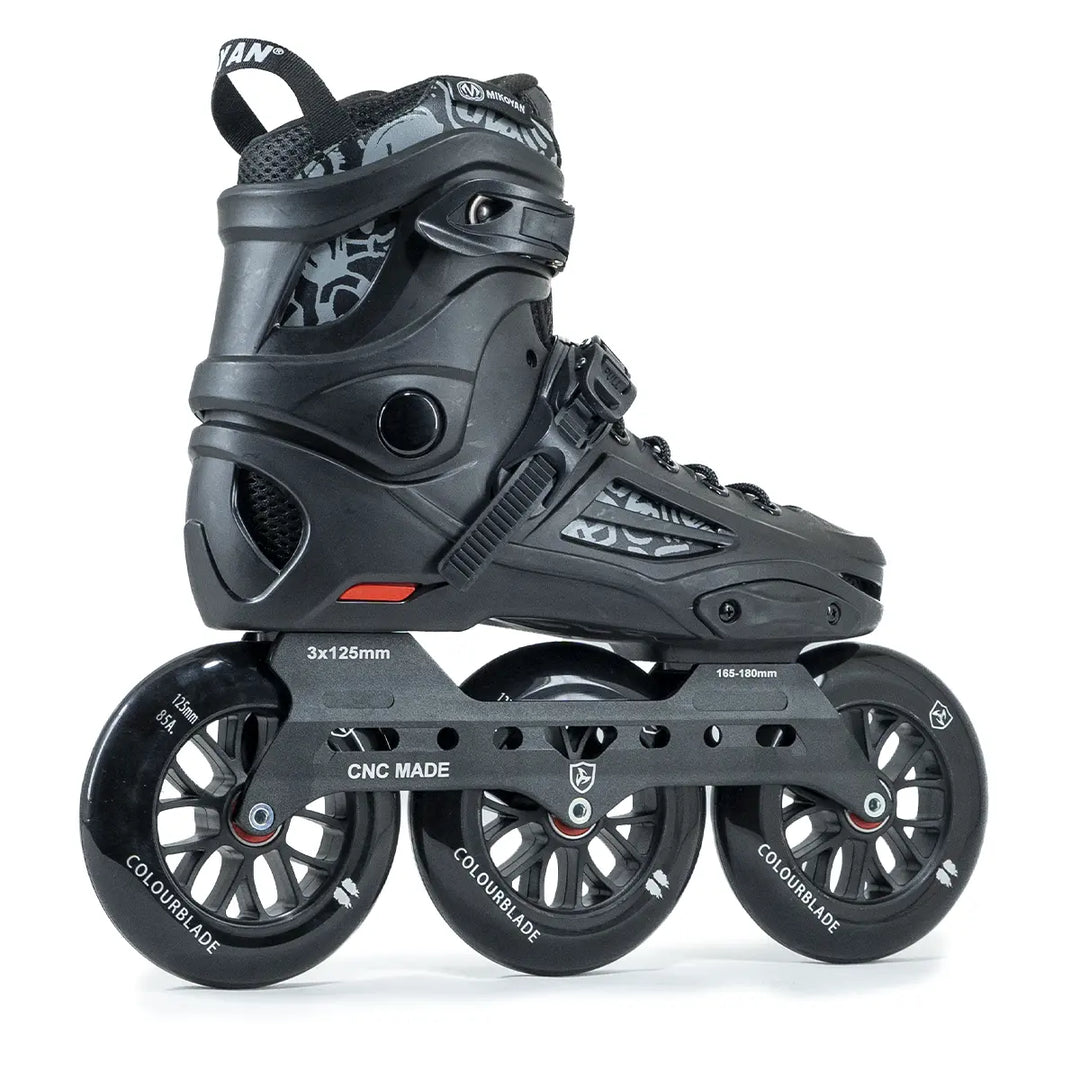 Patins Inline Micoyan Black 125mm e rolamentos Abec7