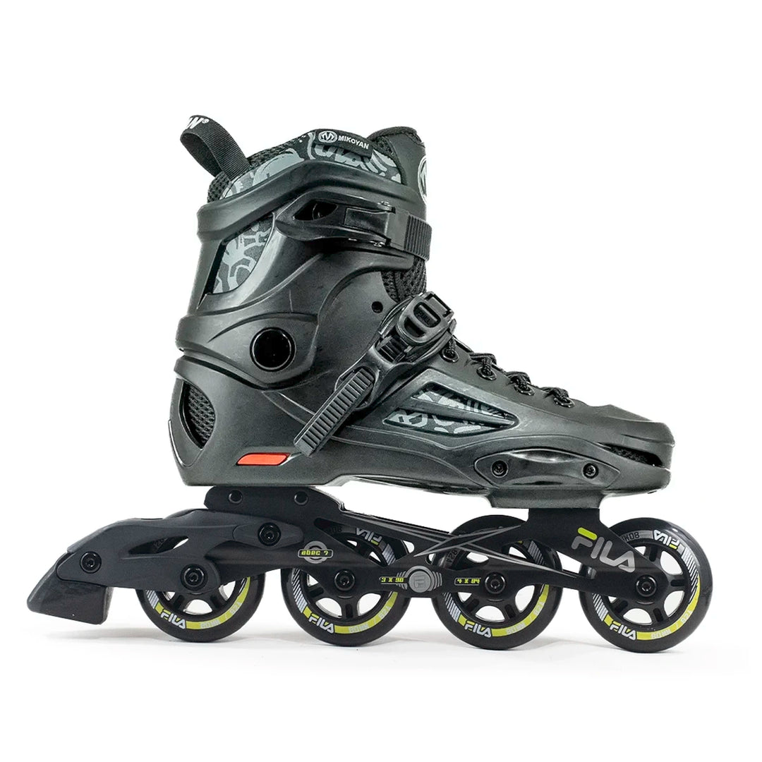 Patins Inline Mikoyan Black base e rodas Fila Houdini