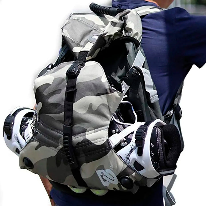 Mochila Para Patins Denuoniss Cinza Camuflado