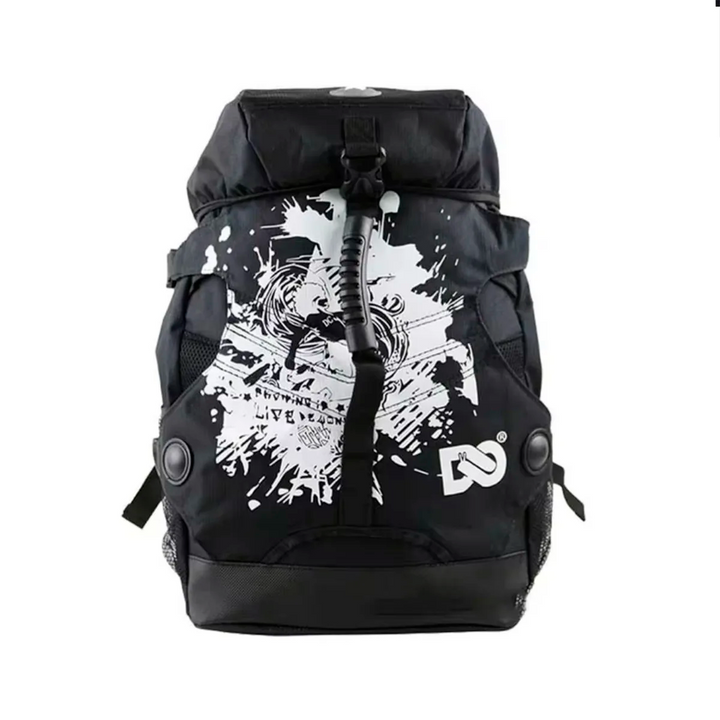 Mochila Para Patins Denuoniss Preta Estampada