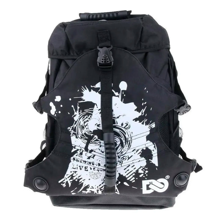 Mochila Para Patins Denuoniss Preta Estampada