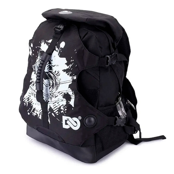 Mochila Para Patins Denuoniss Preta Estampada