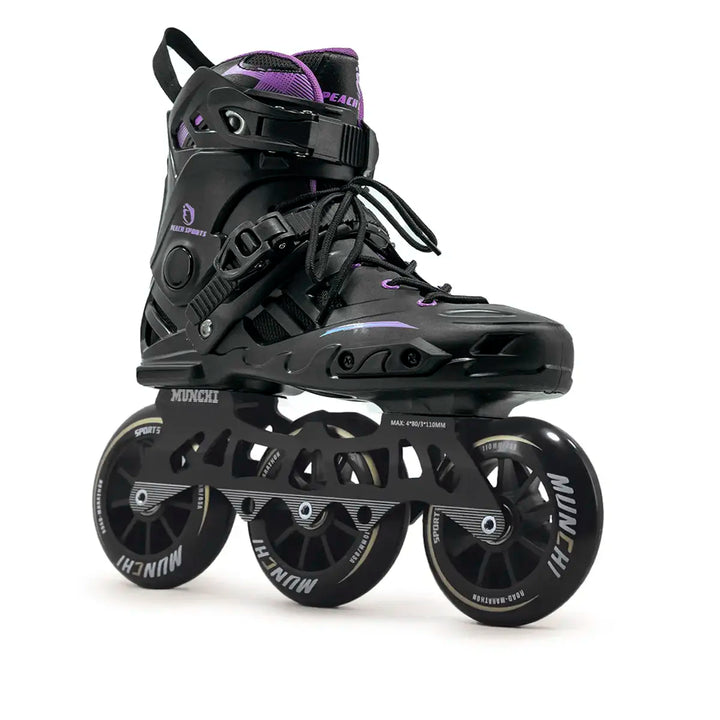 Patins 3 Rodas Munchi M10 Roxo 110mm Abec 9 Base híbrida