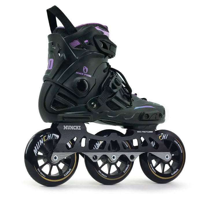 Patins 3 Rodas Munchi M10 Roxo 110mm Abec 9 Base híbrida