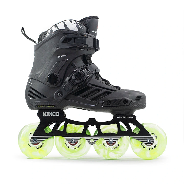 Patins Inline Munchi Base Hibrida Rodas Mellon 80mm Abec-9