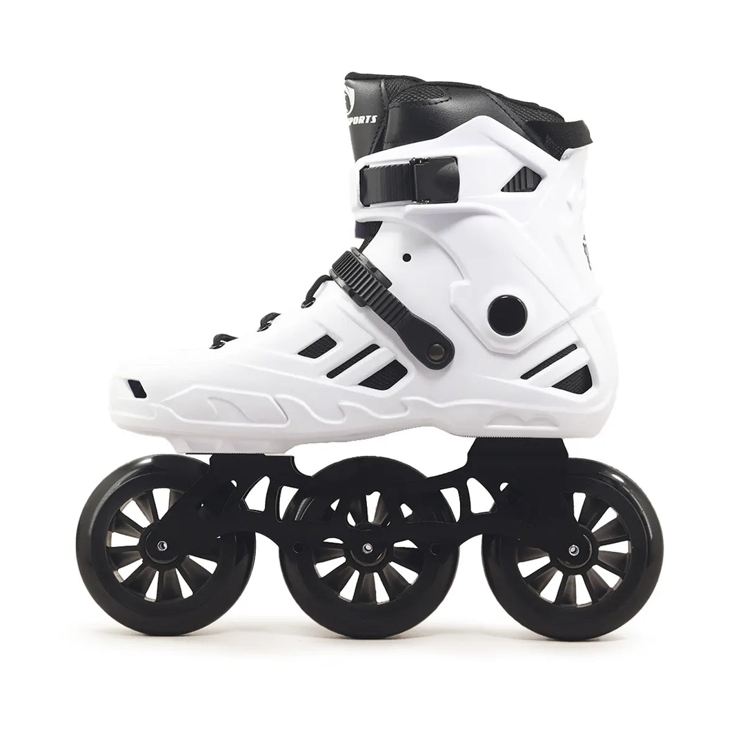 Patins 3 Rodas Munchi M10 Branco 110mm Abec 9 Base híbrida