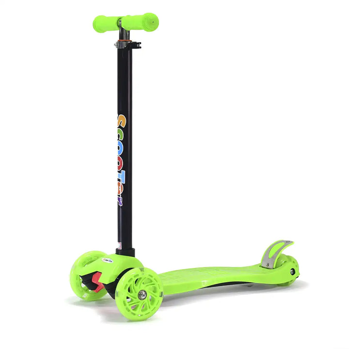Patinete Infantil 4 Rodas LED Colorido 60kg Verde