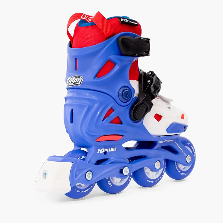 Patins Infantis Ajustável HD Inline Zippy Azul Cosmo 68-72mm Abec-9