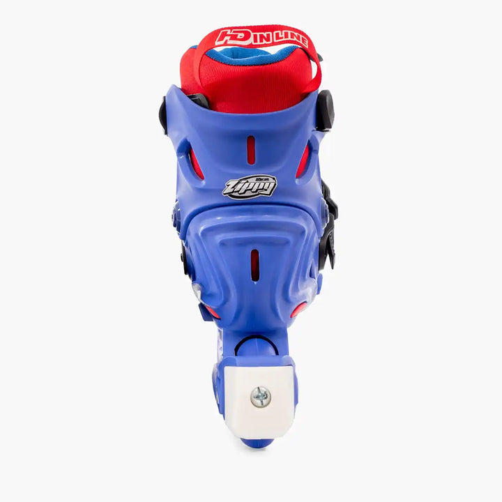 Patins Infantis Ajustável HD Inline Zippy Azul Cosmo 68-72mm Abec-9