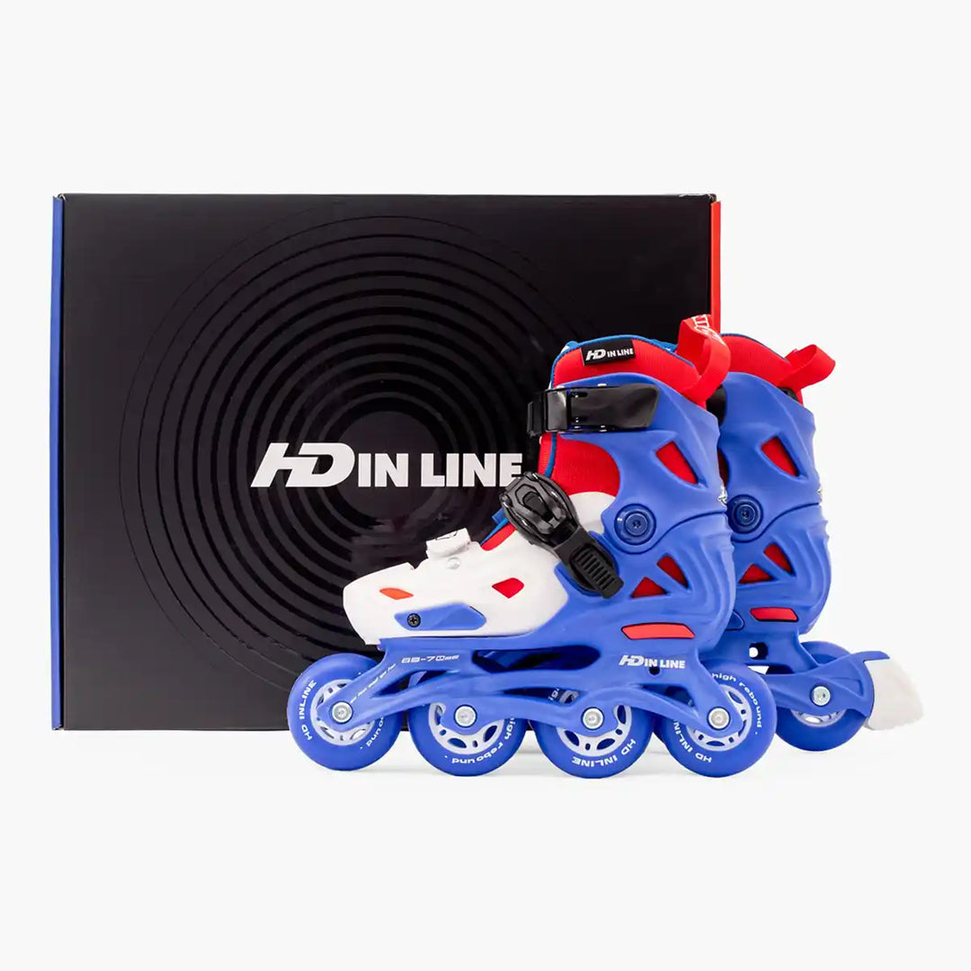 Patins Infantis Ajustável HD Inline Zippy Azul Cosmo 68-72mm Abec-9
